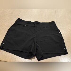 INC International Concepts Mid Rise Curvy Pull On Black Shorts NWT Size 16